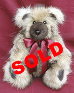 Cognac Raccoon Fur Teddy Bear