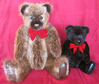 Natural golden glory Australian opossum fur teddy bear