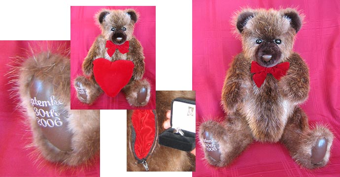 custom real fur teddy bear